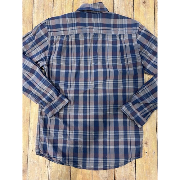 Carhartt Men's Blue Plaid Relaxed Fit Flannel sz Small EUC - Picture 9 of 10